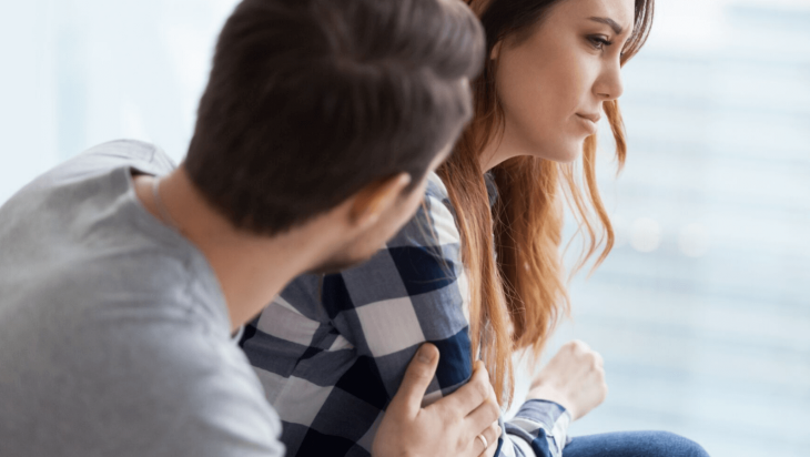 Couple fighting about drug addiction