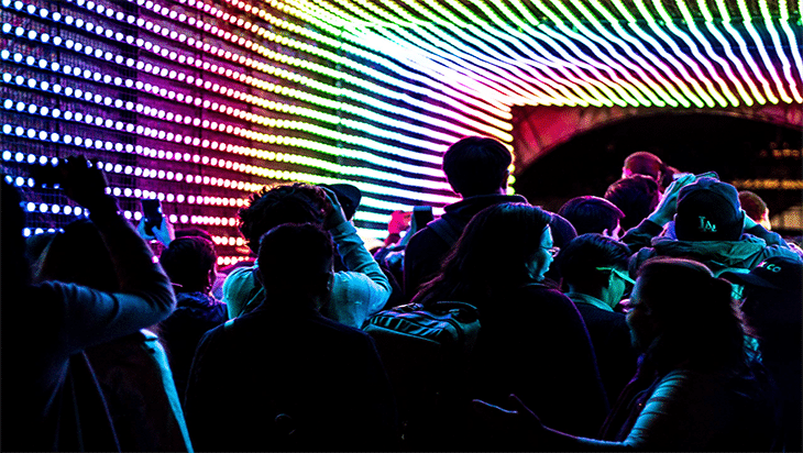 Queer folks partying in a club