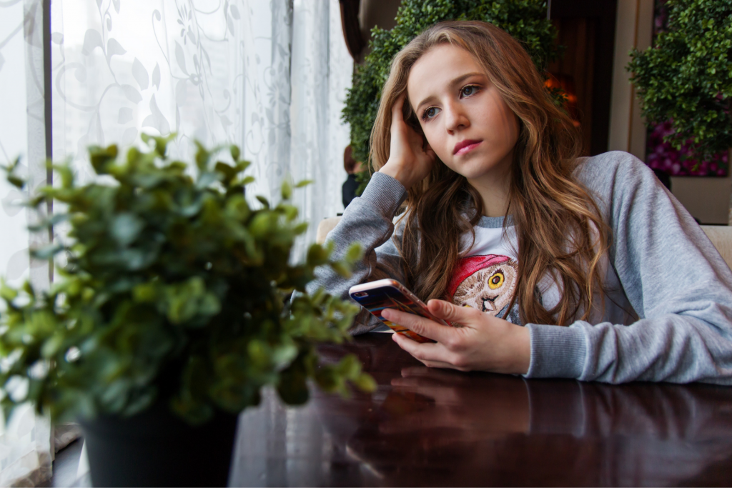 A teen going through mood swings
