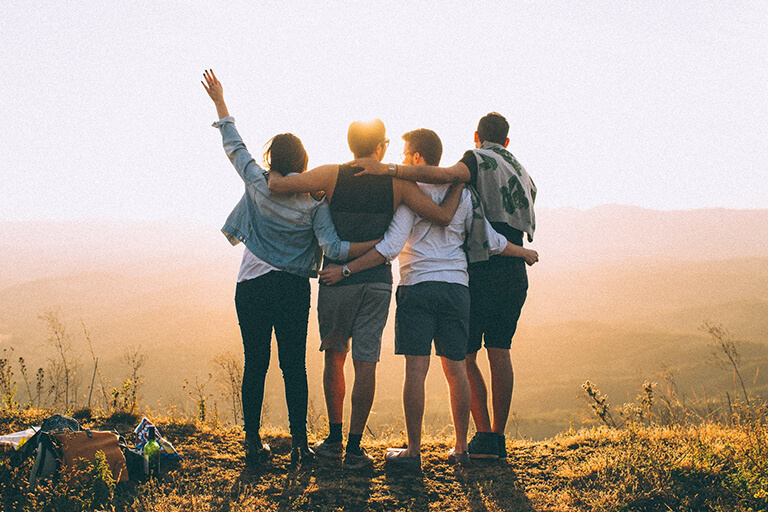 A family celebrating the successful substance abuse recovery of a family member