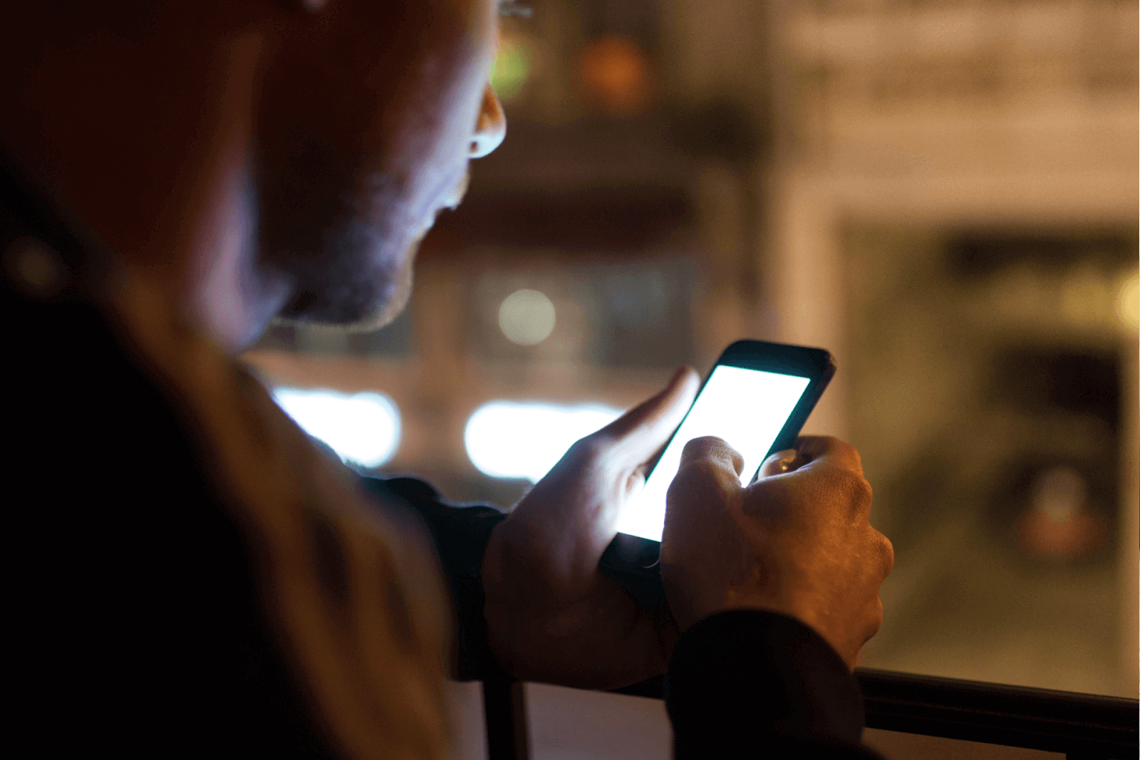 A person on their phone