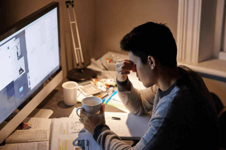  A student having difficulty concentrating on schoolwork 
