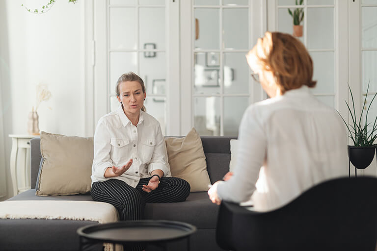 a woman in therapy