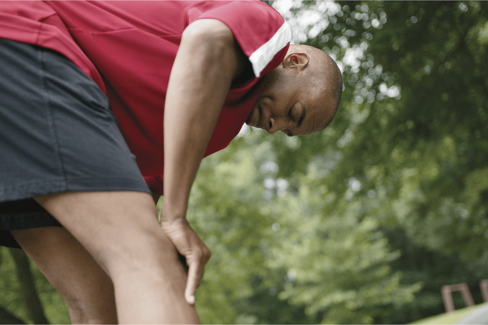 a man over exercising to the point of exhaustion